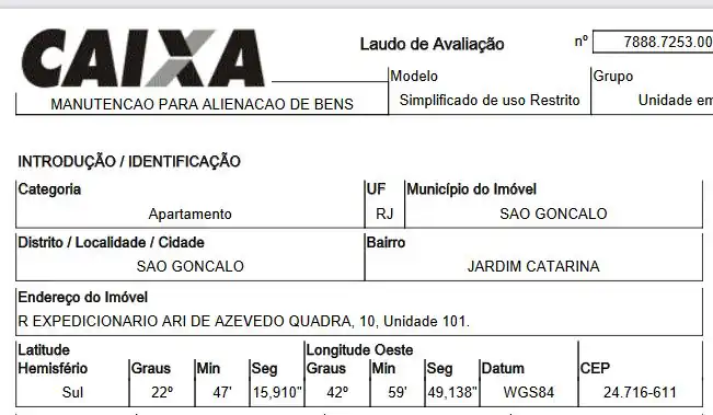 Apartamento em JARDIM CATARINA, SAO GONCALO - RJ