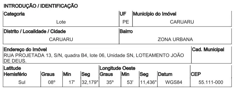 Terreno em ZONA URBANA, CARUARU - PE