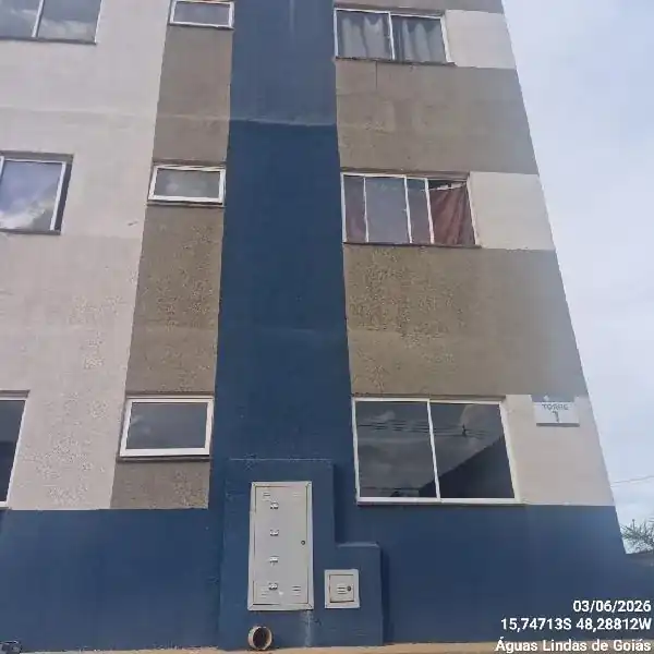 Apartamento em PARQUE DA BARRAGEM SETOR 11, AGUAS LINDAS DE GOIAS - GO