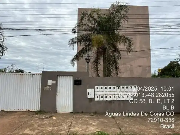 Apartamento em PARQUE DA BARRAGEM SETOR 12, AGUAS LINDAS DE GOIAS - GO