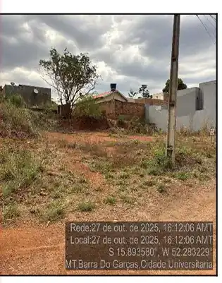 Terreno em LOTEAMENTO CIDADE UNIVERSITARIA, BARRA DO GARCAS - MT