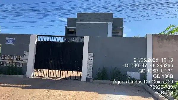 Apartamento em PARQUE DA BARRAGEM SETOR 10, AGUAS LINDAS DE GOIAS - GO