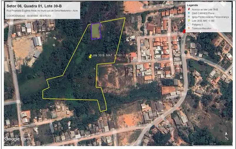 Gleba Urbana em EUGENIO A AREAL, SENA MADUREIRA - AC