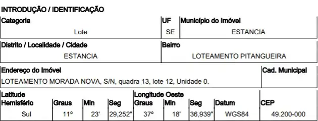 Terreno em PRAIA DA BOA VIAGEM, ESTANCIA - SE