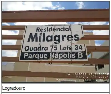 Apartamento em PARQUE NAPOLIS B, CIDADE OCIDENTAL - GO