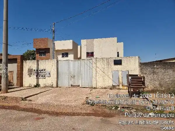 Apartamento em PARQUE DA BARRAGEM SETOR 08, AGUAS LINDAS DE GOIAS - GO