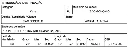 Casa em JARDIM CATARINA, SAO GONCALO - RJ