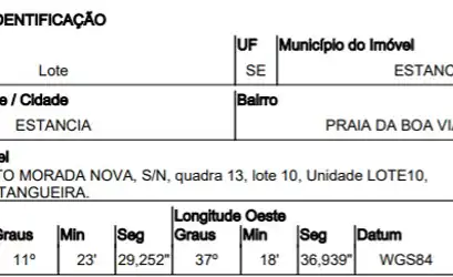 Terreno em ESTANCIA - SE