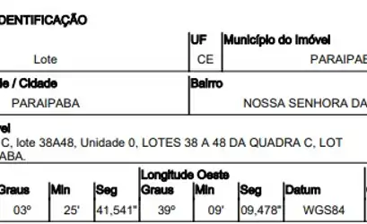 Terreno em PARAIPABA - CE