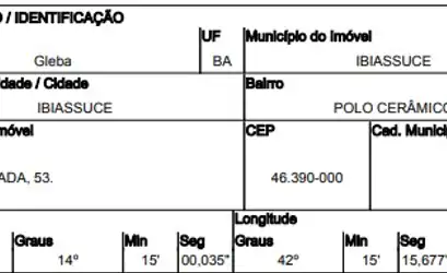 Gleba em IBIASSUCE - BA
