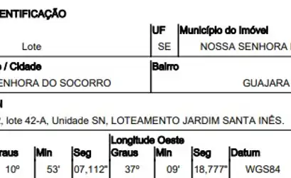 Terreno em NOSSA SENHORA DO SOCORRO - SE