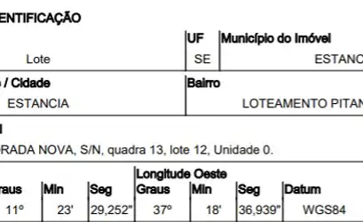 Terreno em ESTANCIA - SE