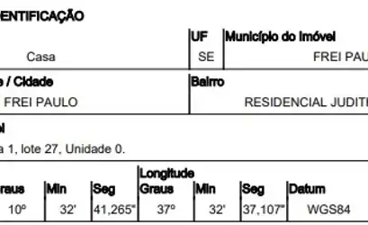 Terreno em FREI PAULO - SE
