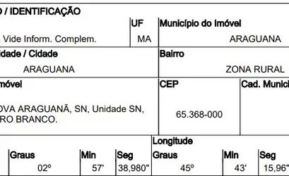 Imóvel rural em ARAGUANA - MA