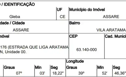 Gleba em ASSARE - CE
